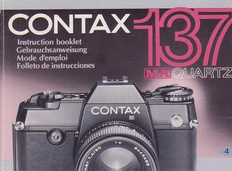 Contax 137MA Manual (English)
